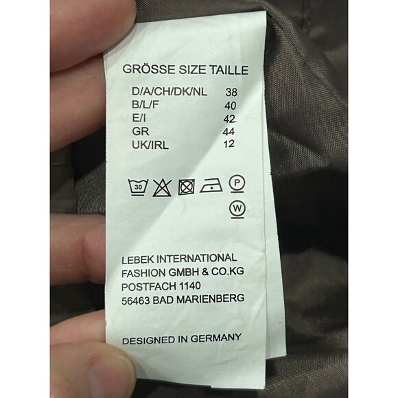 Barbara Lebek Womens Sleeveless Taupe Lightweight Puffer Vest Size 8 Outdoor - Picture 6 of 11